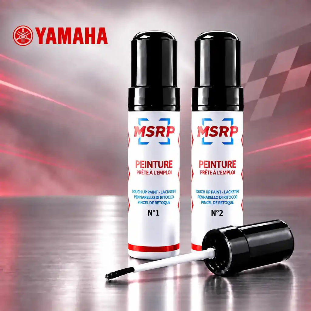 Stylos de retouche peinture double couche MSRP pour moto Yamaha NPW New Pearl White / Cloudy White