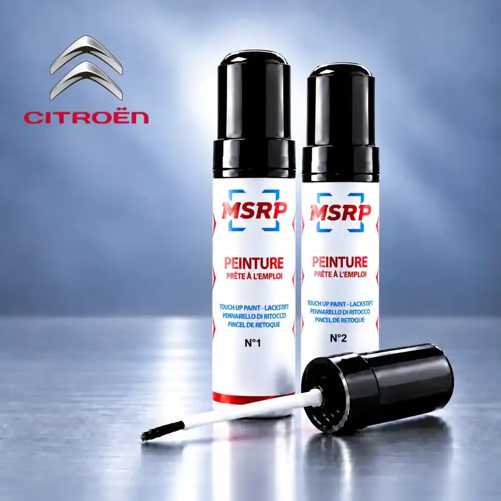Stylos de retouche peinture double couche MSRP pour Citroën EDK Blanc Nacre'