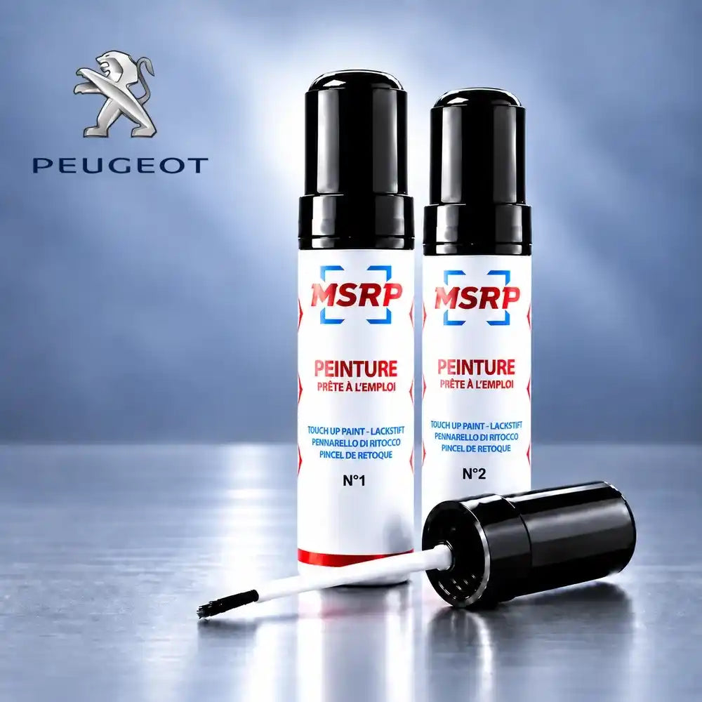 Stylos de retouche peinture double couche MSRP pour Peugeot E5 Blanc