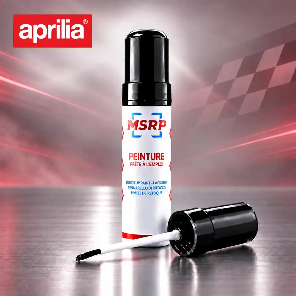 Stylo retouche peinture MSRP pour moto Aprilia A828 Bianco Ghiaccio