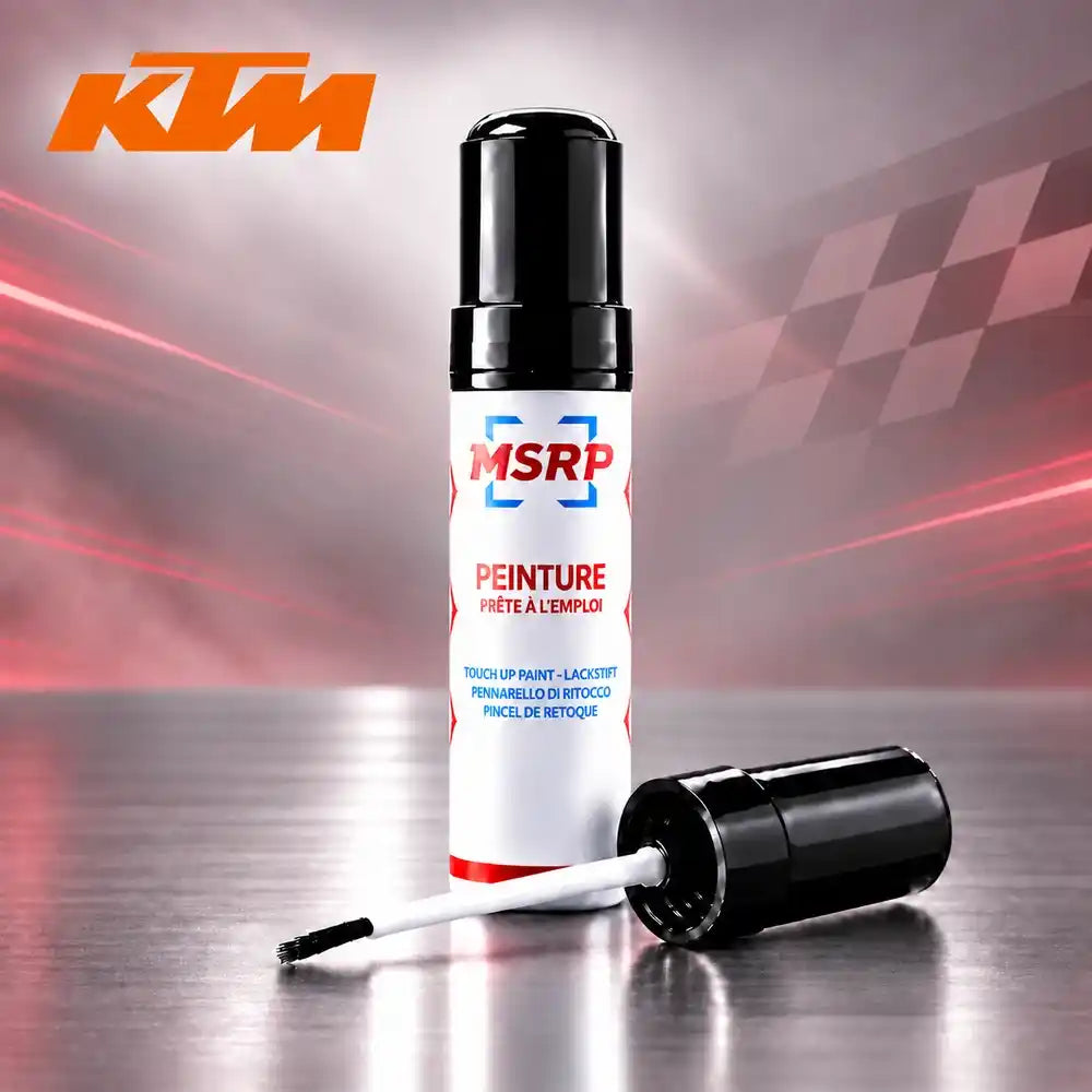 Stylo retouche peinture MSRP pour moto KTM D982 Bianco