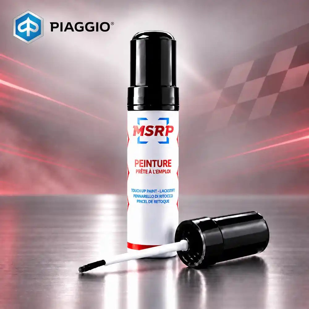 Stylo retouche peinture MSRP pour moto Piaggio PMC6/1 Bianco Perlato